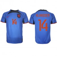 Camiseta Países Bajos Davy Klaassen #14 Visitante Equipación Mundial 2022 manga corta